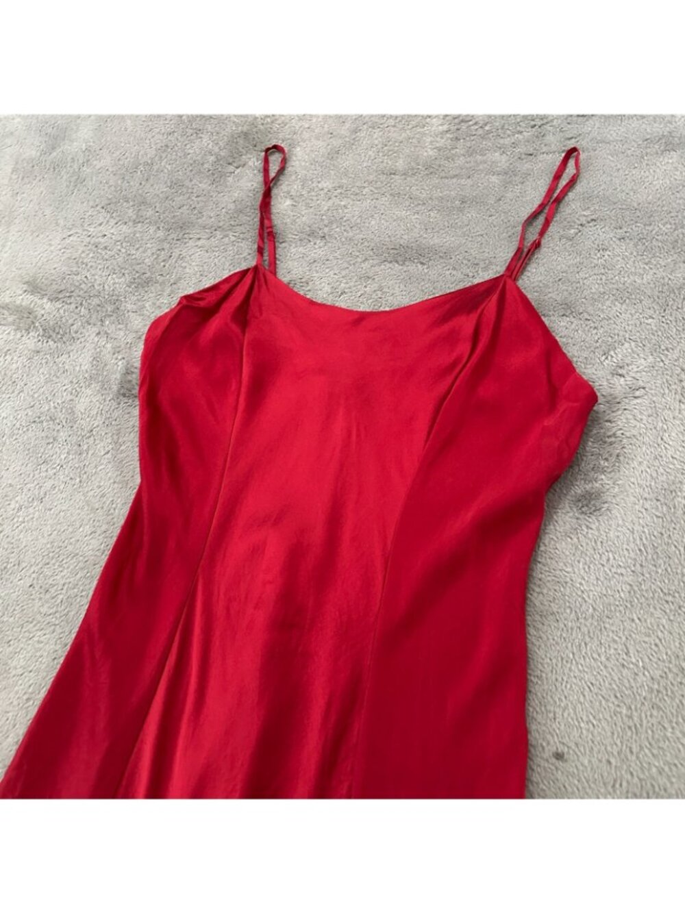 Vintage 90s Y2K Victoria's Secret 100% Silk Red Slip Dress Mini SMALL - Picture 3 of 9